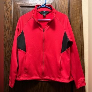 Women’s Tri-mountain Full-zip Jacket, Red w/ Black Accents, Size M
